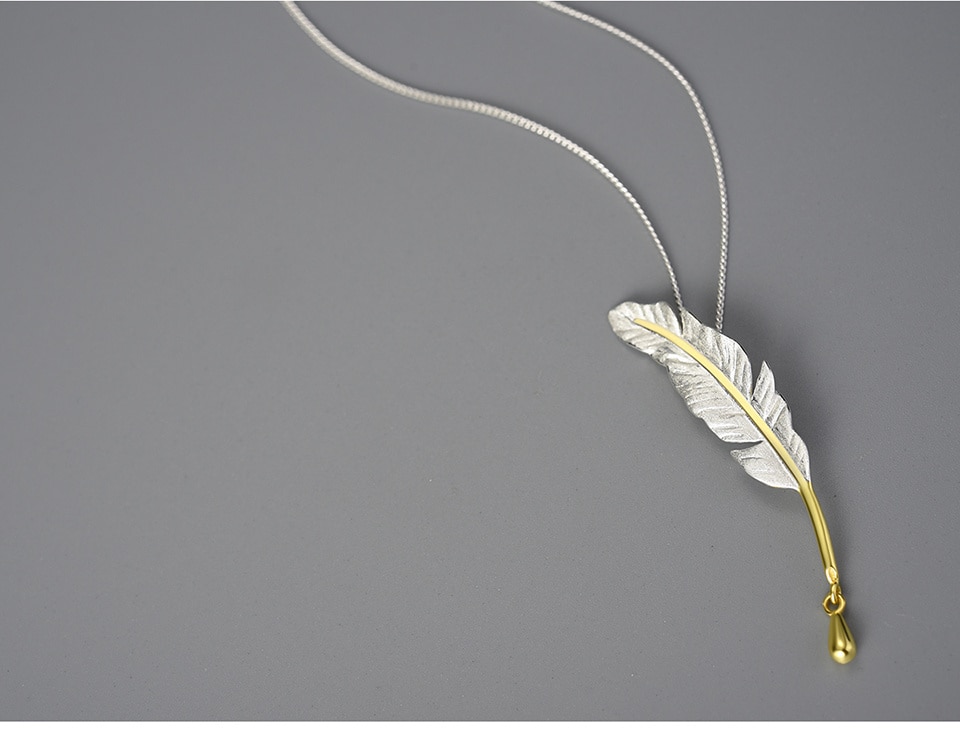 Pendentif Plume Argent