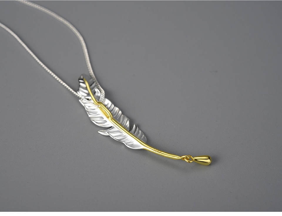 Pendentif Plume Argent