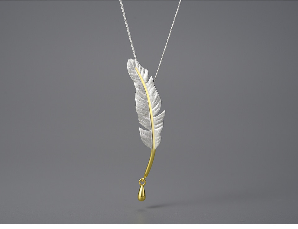 Pendentif Plume Argent