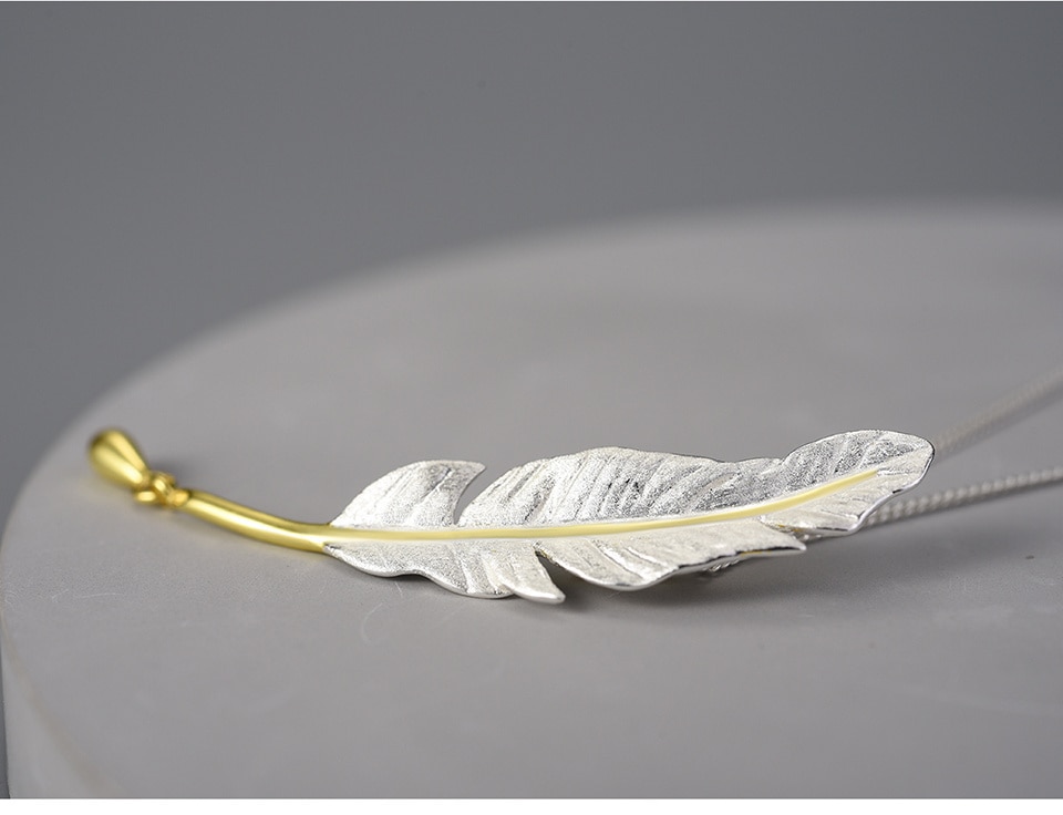 Pendentif Plume Argent