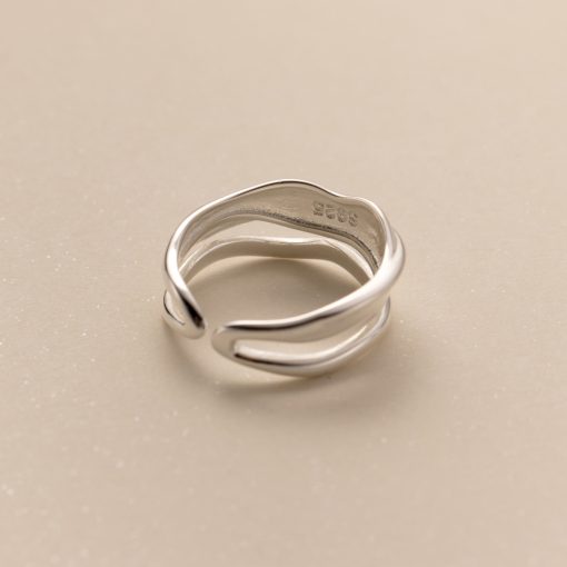 Bague double argent poinçon S925